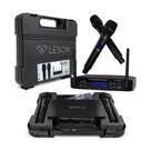 Microfone Sem Fio Duplo na cor Preta c/ Maleta CW4800 Leson - 2CW4802PP