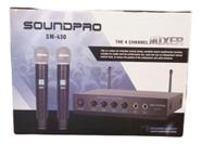Microfone sem fio duplo soundpro sm430 uhf