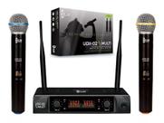 Microfone Sem Fio Duplo UHF - Dylan UDX-02 Multi Microfone Sem Fio Duplo UHF - Dylan UDX-02 Multi
