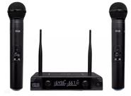 Microfone Sem Fio Duplo UHF - Dylan UDX-02 Multi