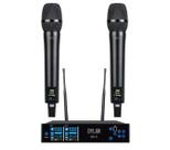 Microfone sem fio dylan qs 5 mao duplo uhf