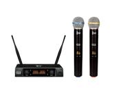 Microfone sem fio dylan udx 02 mao duplo 30 canais
