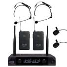Microfone Sem Fio Dylan UDX-06 MULTI Duplo Headset e Lapela