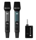 Microfone Sem Fio ECHOMUSSY Duplo de Metal com Alcance de 60 m