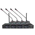 Microfone sem fio gooseneck quadruplo epxcm pro c4 40 canais plenário reuniões