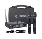 Microfone sem fio kadosh k502m mao duplo pilhas recaregavel