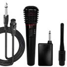 Microfone sem Fio Karaokê Portátil Dinâmico Wireless De Mão Profissional