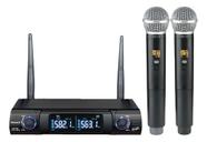Microfone Sem Fio Karsect Ks248dm Duplo Mão Uhf 96 Freq