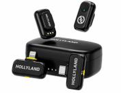 Microfone Sem Fio Lapela Hollyland Lark A1 Combo Profissional Cor Preto