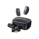 Microfone Sem Fio Lapela Hollyland Lark A1 Duo USB-C e Lightning Preto