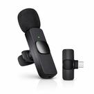 Microfone Sem Fio Lapela Wireless Tipo C Para Vídeos Lives Android Ios Com Cancelamento De Ruido Hw