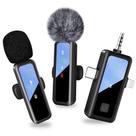 Microfone sem fio Lavalier dralud 3 em 1 para iPhone