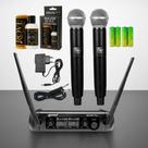 Microfone sem Fio Lexsen Lm-258u Duplo Uhf + Polidor