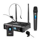 Microfone Sem Fio Profissional SKP UHF700 + Lapela Headset Uhf Skp Uhf700-d Cor:Preto