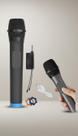 Microfone Sem Fio Profissional UHF Recarregável LED Microfone Sem Fio Profissional UHF Recarregável LED
