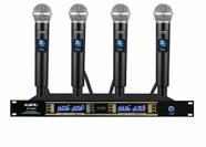Microfone sem fio quadruplo de mão ksr pro kt4cdigital 192 canais