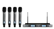 Microfone Sem Fio Quadruplo Karsect Krp4r Profissional Rack Preto