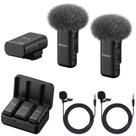 Microfone sem fio Sony ECM-W3 de canal duplo com 2 microfones Lavalier
