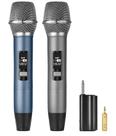 Microfone Sem Fio UHF Recarregável Meloace com 2 Microfones de Mão