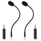 Microfone Smays Omnidirecional Gooseneck de 3,5 mm, pacote com 2