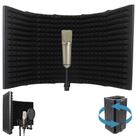 Microfone Sound Isolation Shield Pyle Studio com 5 painéis
