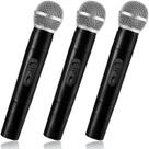 Microfone Toy Zddaoole Kids, 3 peças de plástico preto, microfone de palco