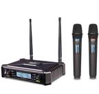Microfone UHF-600 Duplo de Mão Multifrequência sem Fio SAUHF600PRO Microfone UHF-600 Duplo de Mão Multifrequência sem Fio SAUHF600PRO