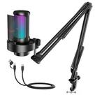 Microfone USB para jogos FIFINE AmpliGame A8T com luzes RGB