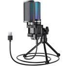 Microfone USB para jogos TONOR TC777 Pro com luzes RGB para PC