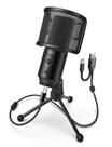 Microfone USB para PC de mesa FIFINE K683A com filtro Pop