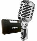 Microfone Vintage Retro Ksr pro KV1 em aço escovado p/ vocal