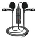 Microfone Vokal Duplo Lapela Slm20 Cor Preto