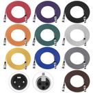 Microfone XLR Cables Cagor de 3 pinos macho para fêmea, 3 m, pacote com 10