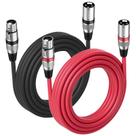 Microfone XLR Cables Cagor de 3 pinos macho para fêmea, pacote com 3 m e 2