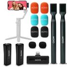 Microfones de lapela sem fio Movo Wireless Mini DI Duo