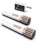 Microfones sem fio ECHOMUSSY com luzes LED de duração de 40H