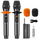Microfones sem fio HWWR Universal Metal UHF com alcance de 200 pés