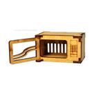 Microondas P/ Casa de Boneca com Portas Que Abrem 6x4x3,5 Laser Mdf Cru