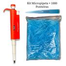 Micropipeta De Volume Variavel 100 A 1000 + Ponteira 200 A 1000