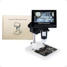 Microscópio Eletrônico Digital USB VGA DM4 2MP 500,1000X 4,3 Lupa Digital Potente Desempenho LCD