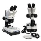 Microscópio estereoscópio binocular aumento de 20x à 80x e iluminação de 1w