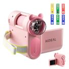 Microscópio Hideal HP60 IPS para Crianças: Ligar e Desligar Automático 3 em 1 Microscópio Portátil de Mão de 2", Miniscope, Kit Educacional de Ciência, Presente de Natal e Aniversário para Crianças, Visualização no PC, Rosa