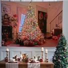 Microtecido de parede de árvore de Natal para tapeçaria 200x150cm