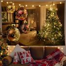 Microtecido de parede de árvore de Natal para tapeçaria 200x150cm