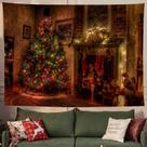 Microtecido de parede de árvore de Natal para tapeçaria 200x150cm