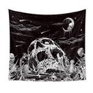 Microtecido de parede de esqueleto de tapeçaria de Halloween 150x130cm Microtecido de parede de esqueleto de tapeçaria de Halloween 150x130cm