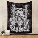 Microtecido de parede de esqueleto de tapeçaria de Halloween 150x130cm Microtecido de parede de esqueleto de tapeçaria de Halloween 150x130cm