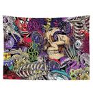 Microtecido de parede de esqueleto de tapeçaria de Halloween 150x130cm