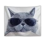 Microtecido de parede Tapeçaria Animal Cat 150x150cm para quarto Microtecido de parede Tapeçaria Animal Cat 150x150cm para quarto