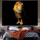 Microtecido de parede Tapeçaria Animal Lion 150x130cm para quarto Microtecido de parede Tapeçaria Animal Lion 150x130cm para quarto